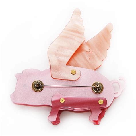 gucci pig brooch limited edition|gucci flying pig.